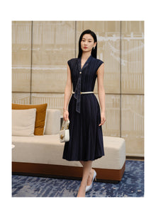Waist-Cinched Shirt Top | Navy