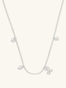 Fruit Party Charms Necklace | Silver Rhodium Plated Brass