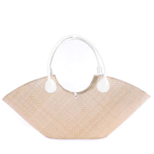 White - Front - Maxi Wide - Tote Bag-Tote Bag-Beach Bags-Leather Tote Bag-Large Tote Bags-Beach Tote-Laptop Tote Bag-Tote Bag for Women-Straw Tote Bag-White Tote Tag-Straw Handbags-Waterproof Tote Bag-Straw Handbags (6907981004939)
