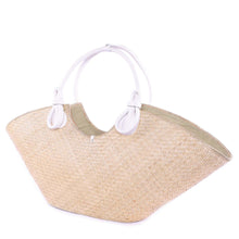 White - Front - Maxi Wide - Tote Bag-Tote Bag-Beach Bags-Leather Tote Bag-Large Tote Bags-Beach Tote-Laptop Tote Bag-Tote Bag for Women-Straw Tote Bag-White Tote Tag-Straw Handbags-Waterproof Tote Bag-Straw Handbags (6907981004939)