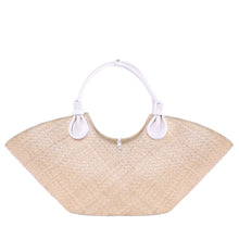 White - Front - Maxi Wide - Tote Bag-Tote Bag-Beach Bags-Leather Tote Bag-Large Tote Bags-Beach Tote-Laptop Tote Bag-Tote Bag for Women-Straw Tote Bag-White Tote Tag-Straw Handbags-Waterproof Tote Bag-Straw Handbags (6907981004939)
