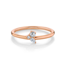 Women | White Diamond Woven Cluster Ring | 14k Rose Gold