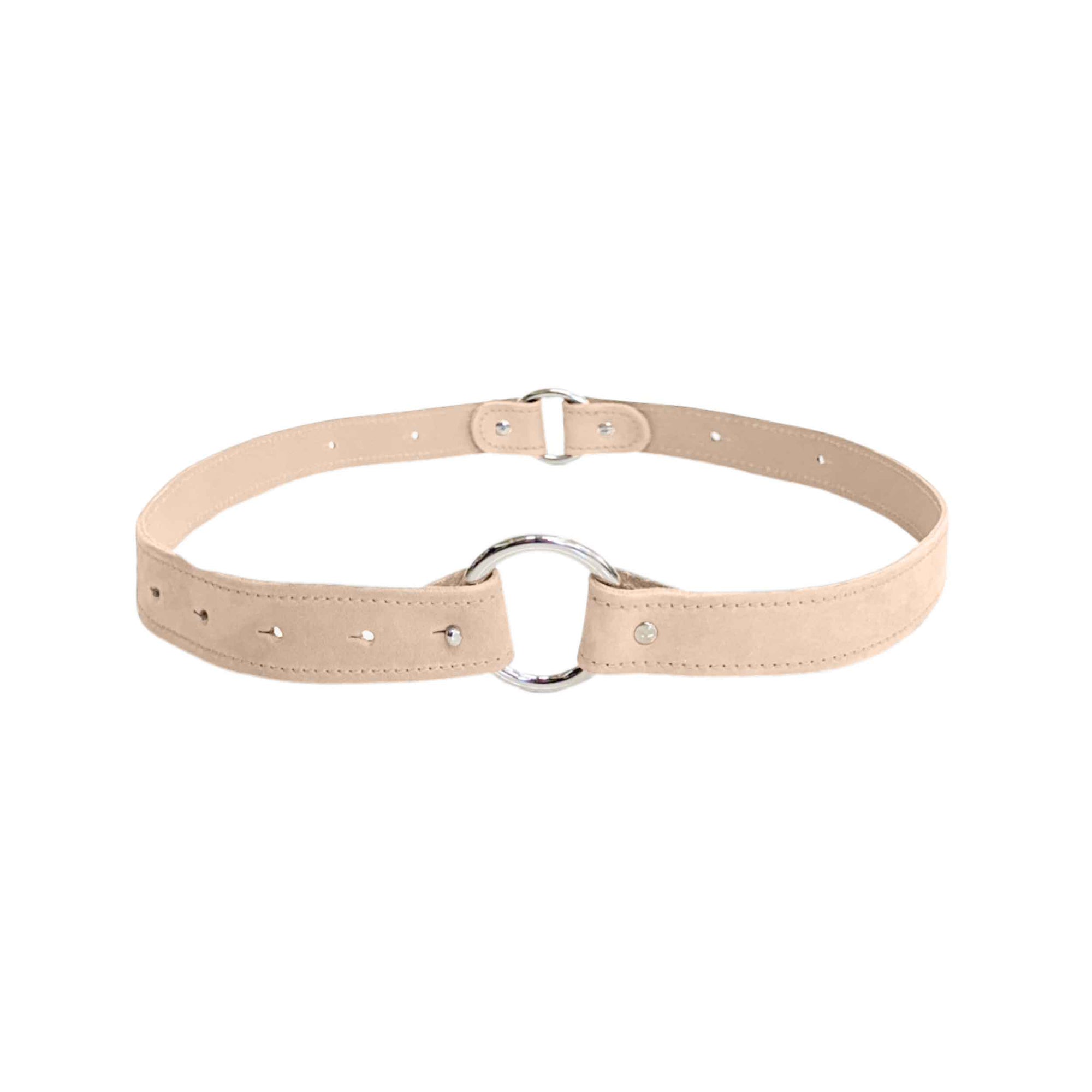 Looped Leather Belt | Cream