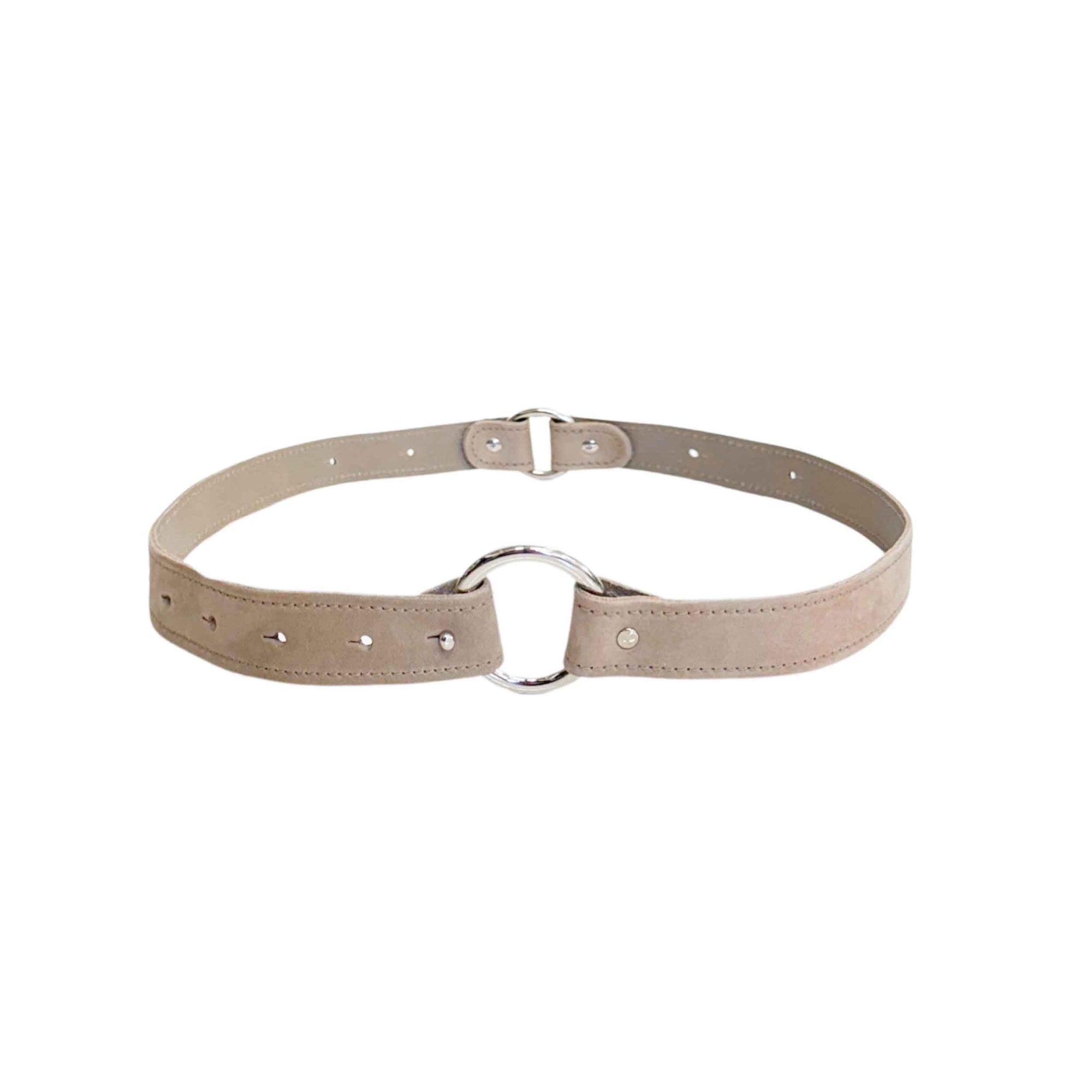 Suede Looped Leather Belt | Nutmeg