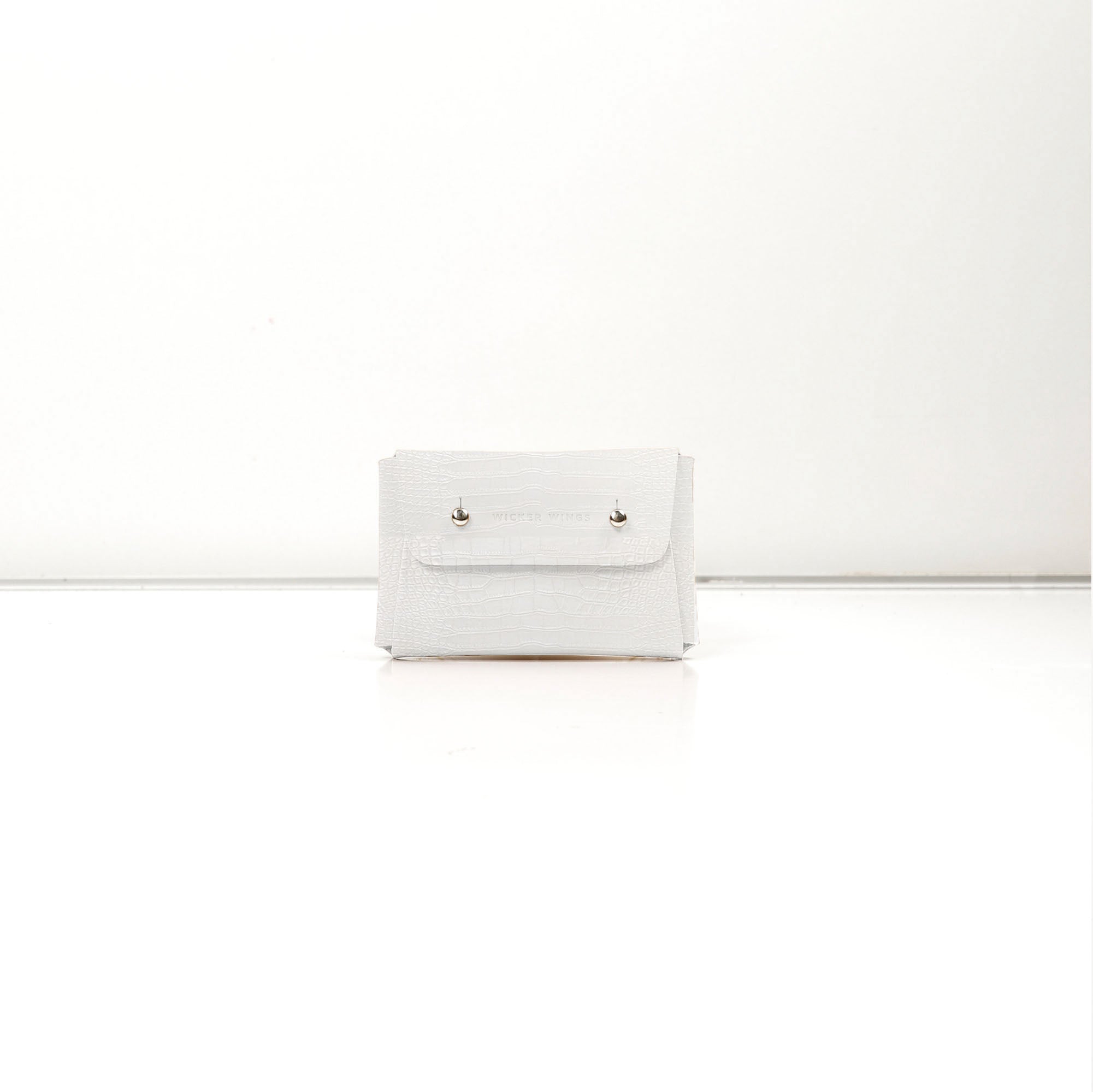 Croco Kuai Small Pouch | White