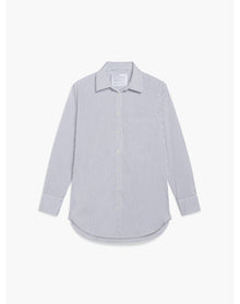 Women | AeroZero Relaxed Shirt | Blue Linen Stripe
