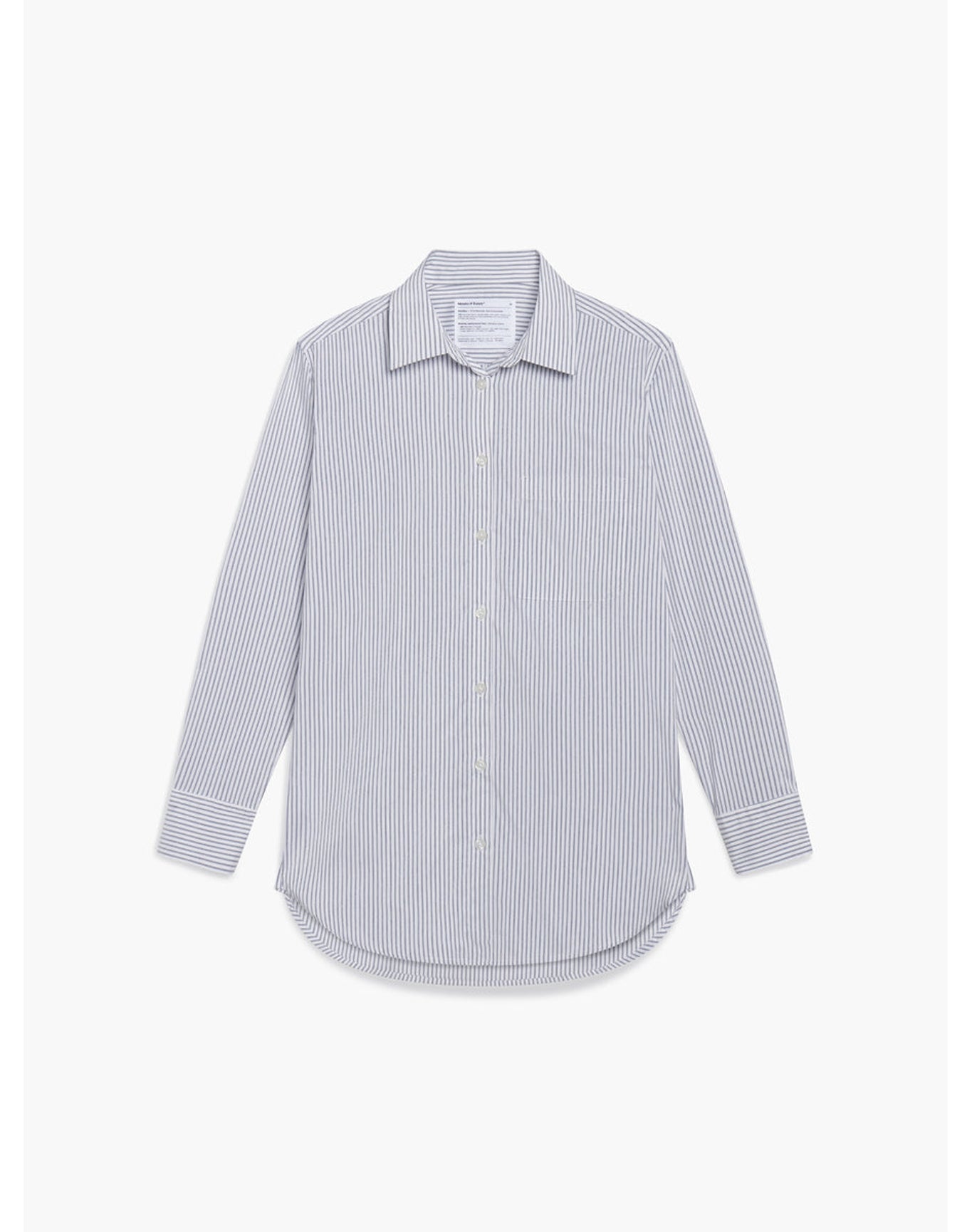 Women | AeroZero Relaxed Shirt | Blue Linen Stripe