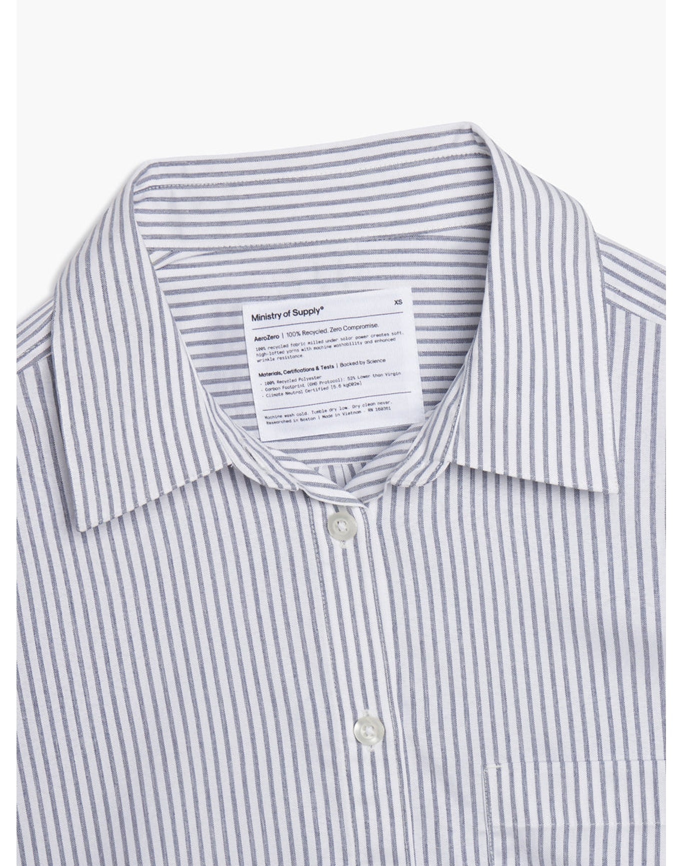 Women | AeroZero Relaxed Shirt | Blue Linen Stripe