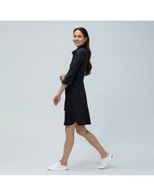 Women | Apollo Shirt Dress | Black