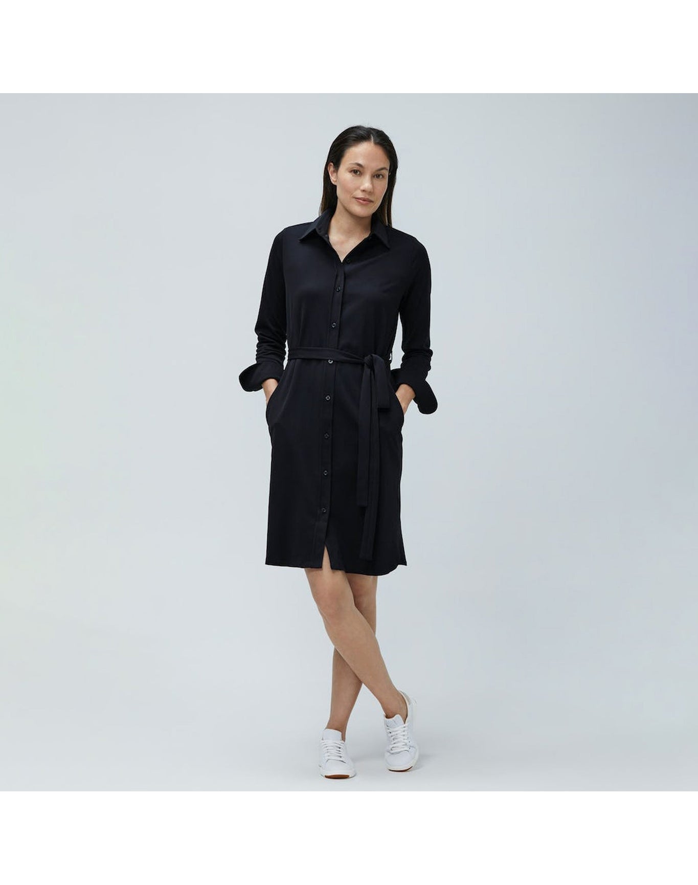 Women | Apollo Shirt Dress | Black