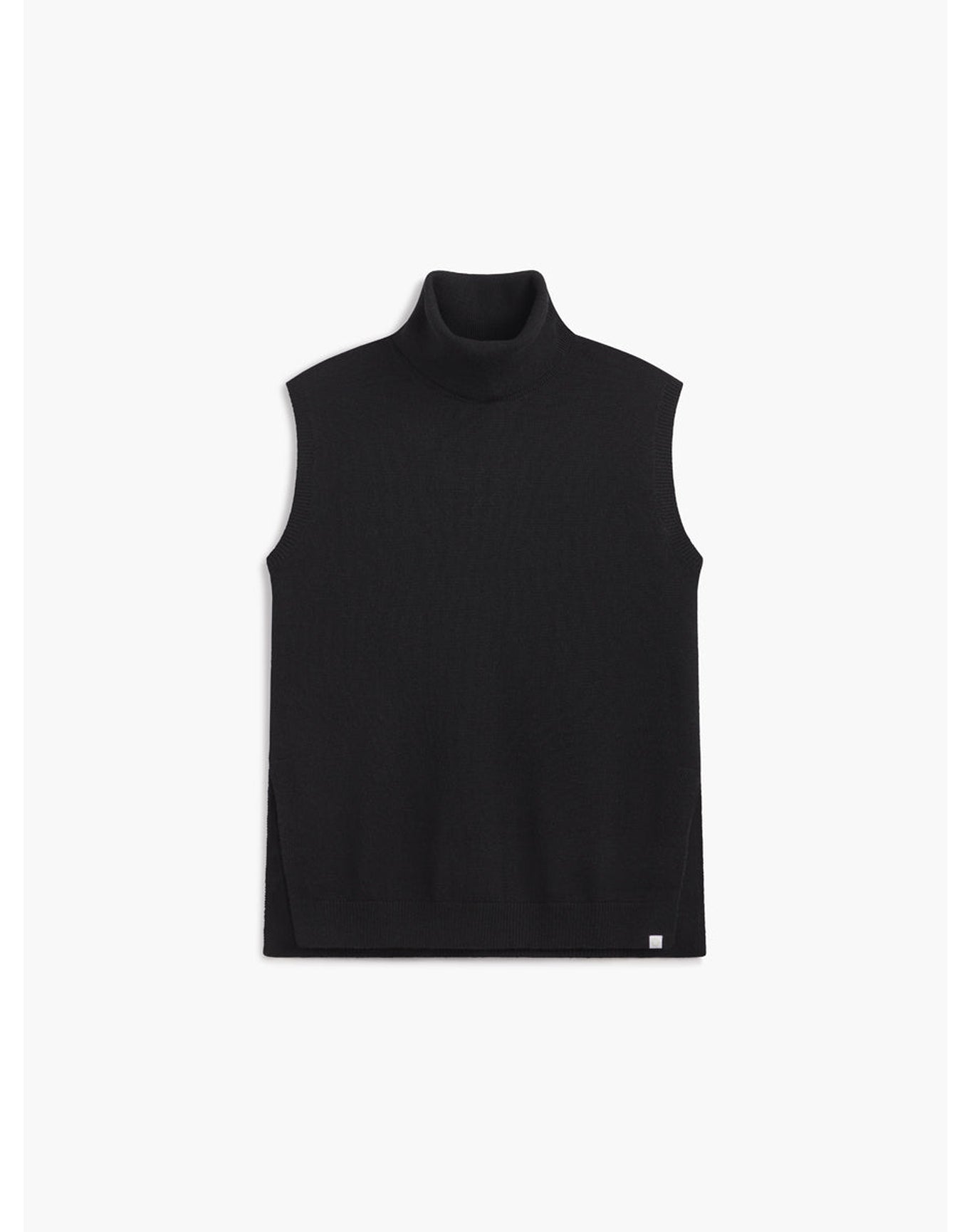 Women | Atlas Merino Sleeveless Turtleneck | Nero
