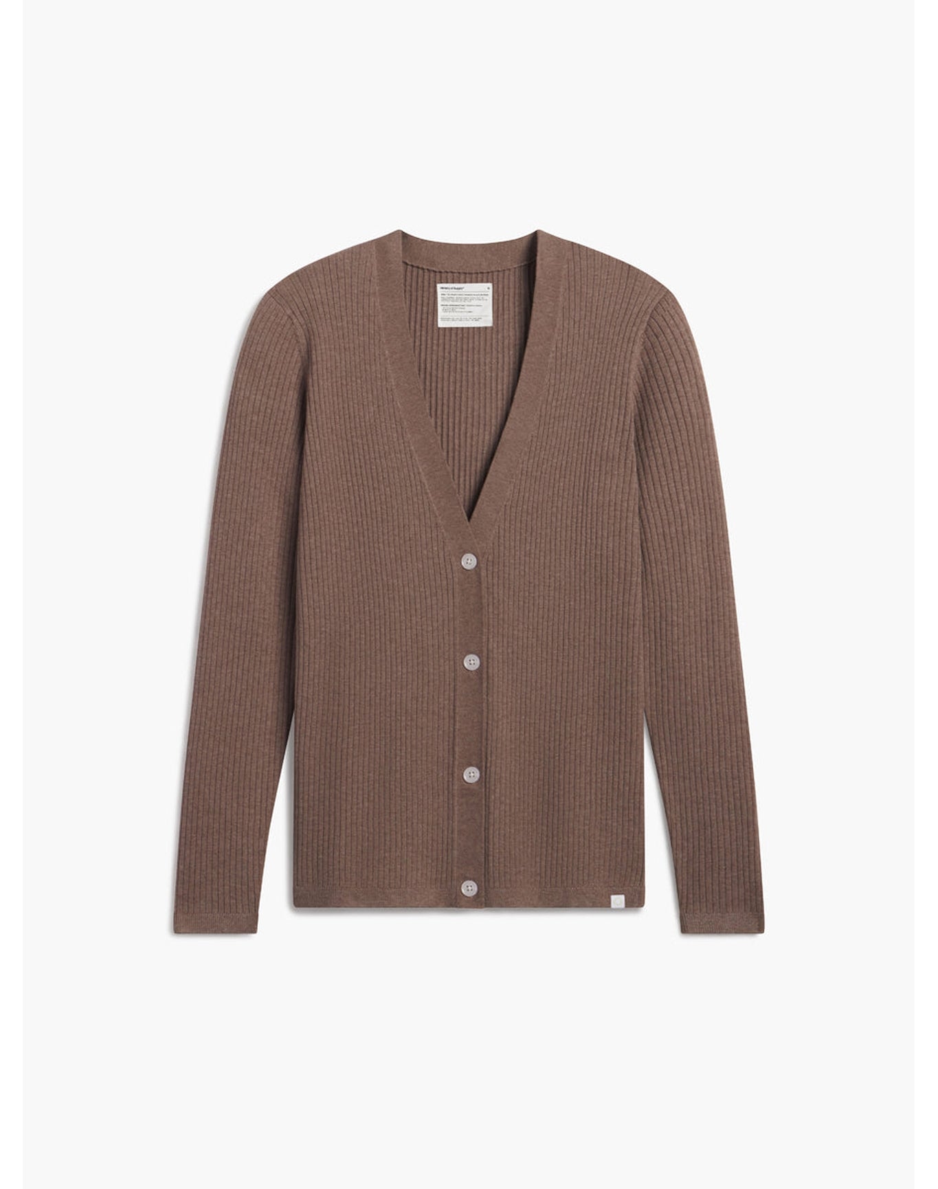 Women | Atlas Rib Cardigan | Ash Brown