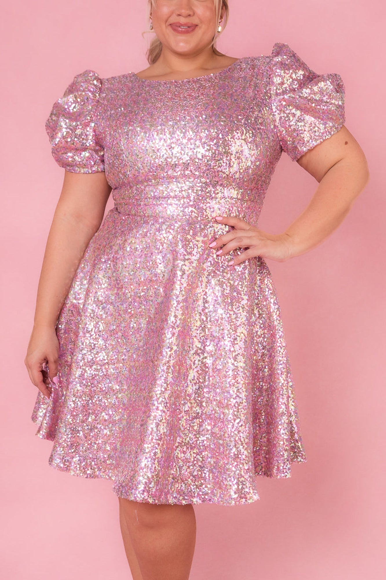 Women | Bejeweled Dress | Pink x Multi