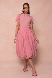 Women | Clo Bubble Midi Skirt | Pink