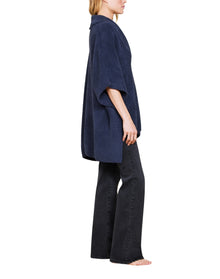 Women | Cozychic Shawl Collar Poncho | Tidewater