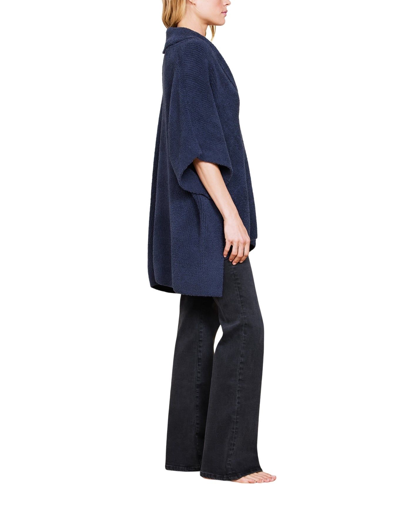 Women | Cozychic Shawl Collar Poncho | Tidewater