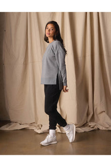 Women | Fleece Puremeso Splitside Pullover | Heather Grey