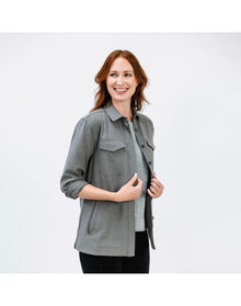 Women | Fusion Overshirt | Medium Grey Heather