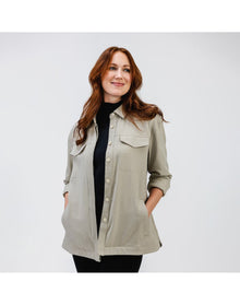 Women | Fusion Overshirt | Taupe
