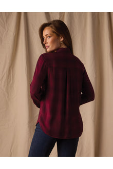 Women | Harper Button Up | Fig Plaid