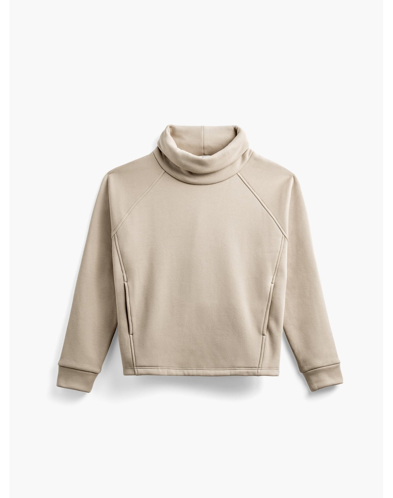 Women | Hybrid Fleece Funnel Neck | Sand Solid