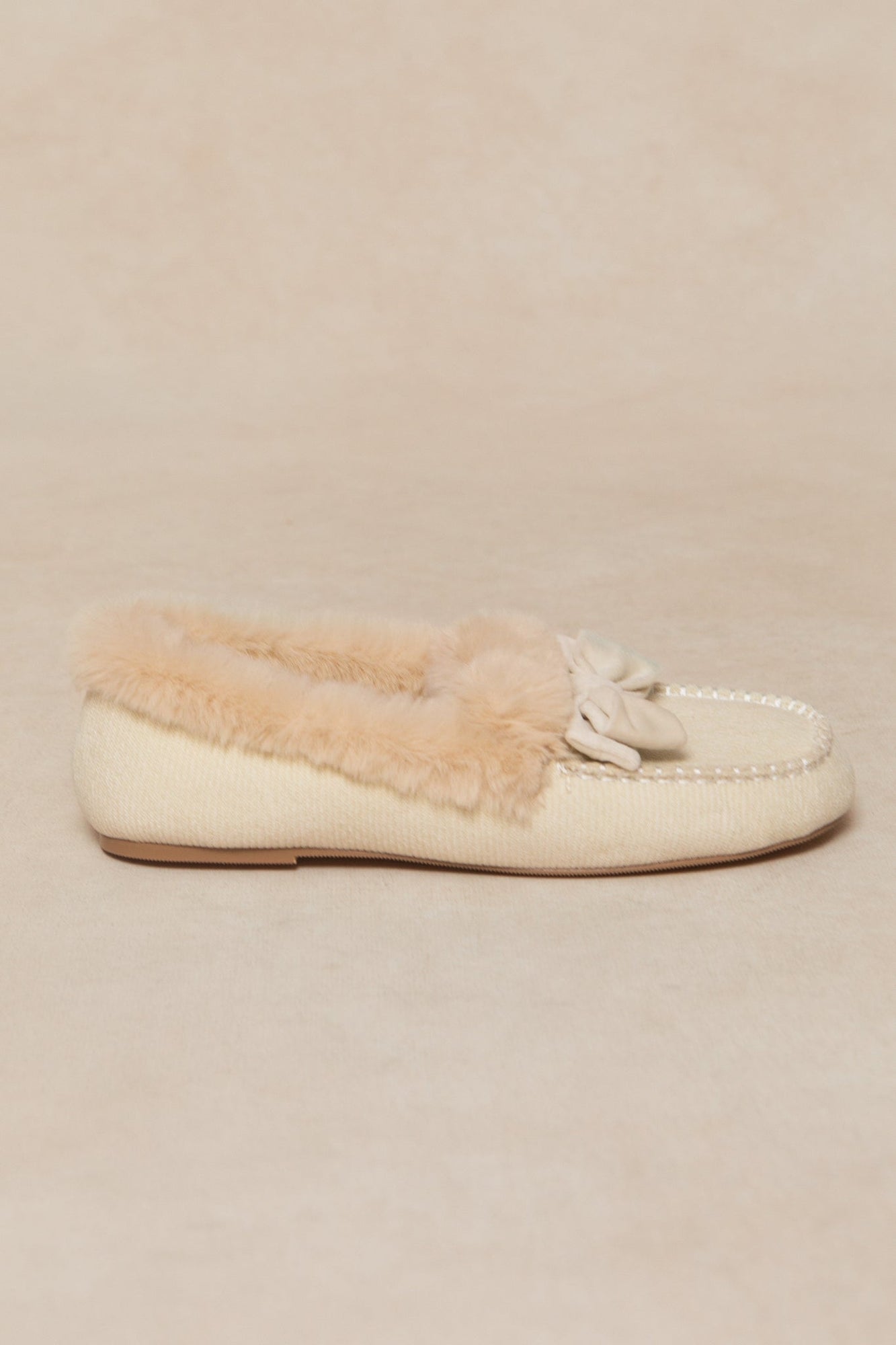 Women | Ivy Bow Slippers | Cream