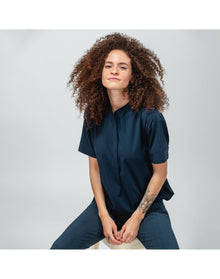 Women | Juno Boxy Blouse | Navy