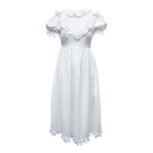 Women | Katherine Embroidered Linen Mom Dress | White