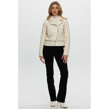 Women | Leather Jacket | Ivory