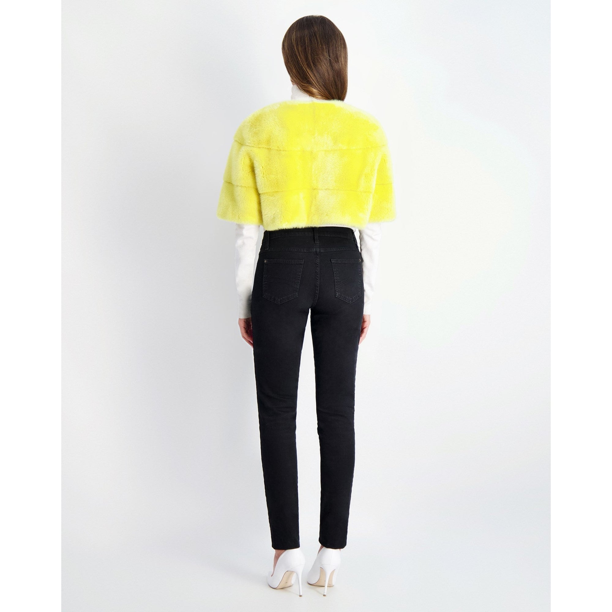 Women | Mink Bolero | Yellow