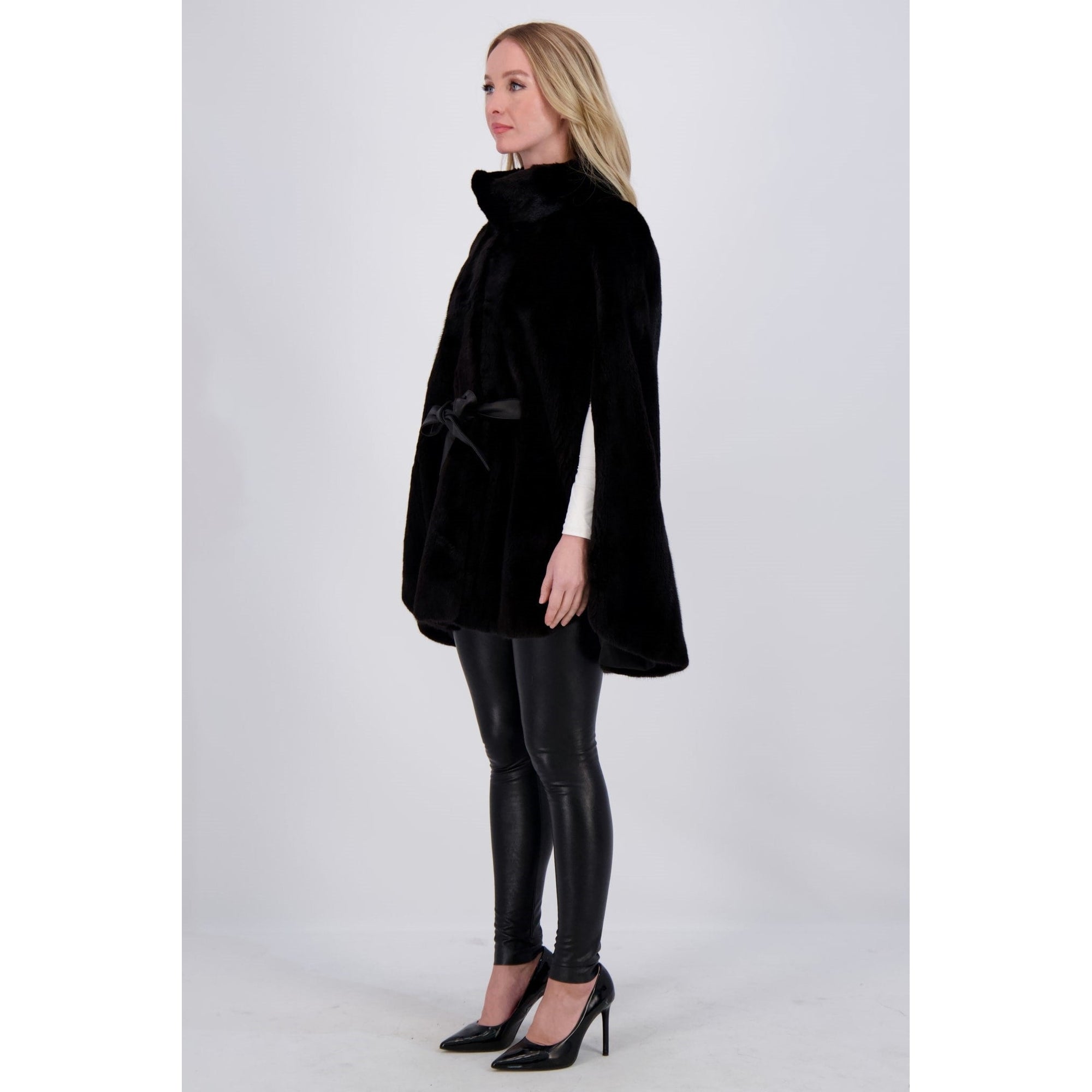 Women | Mink Cape, Leather Belt | Blackglama