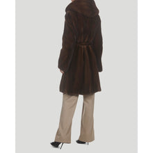 Women | Mink Parka With Belt | Scanbrown