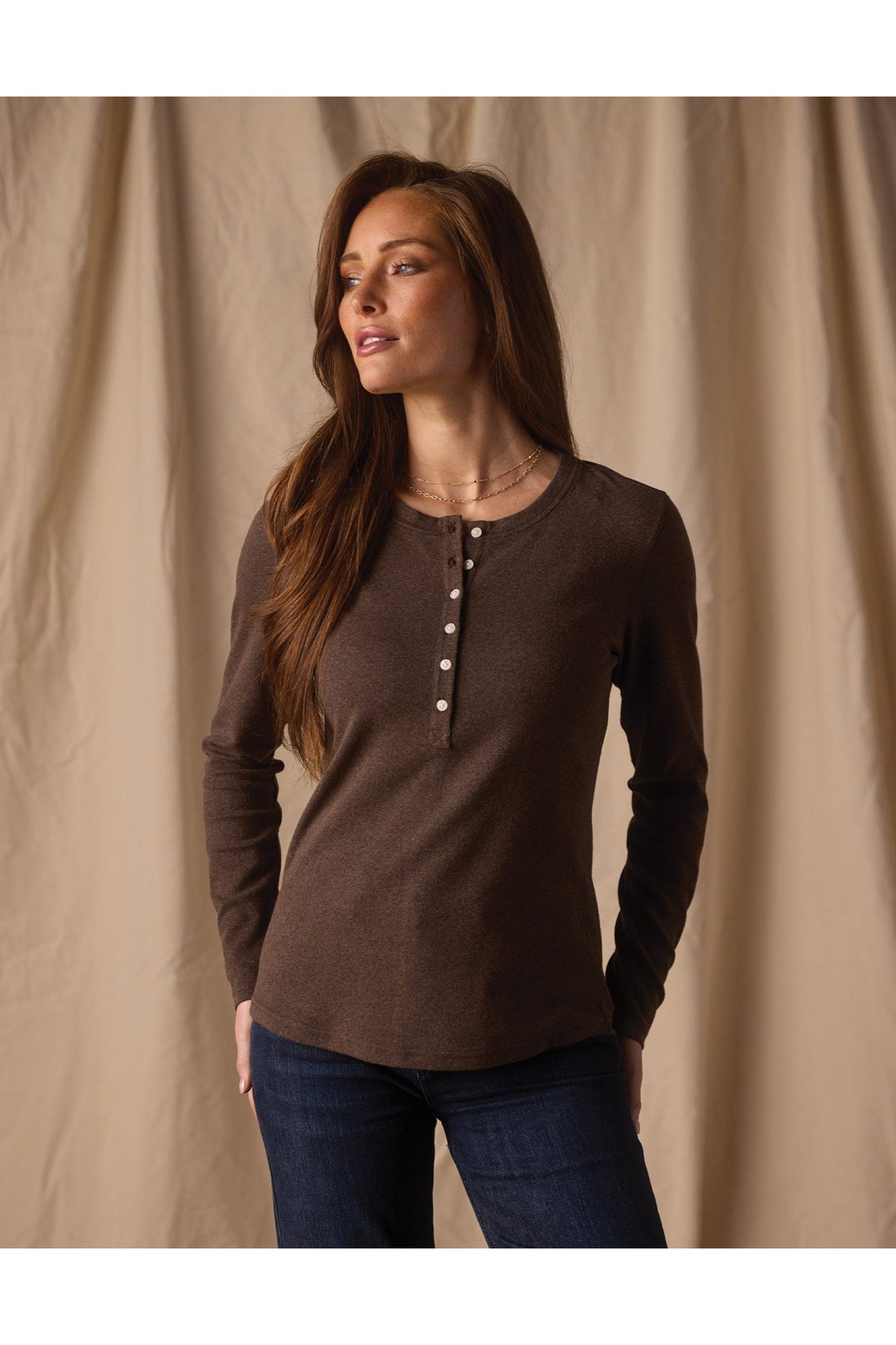 Women | Puremeso Henley | Java