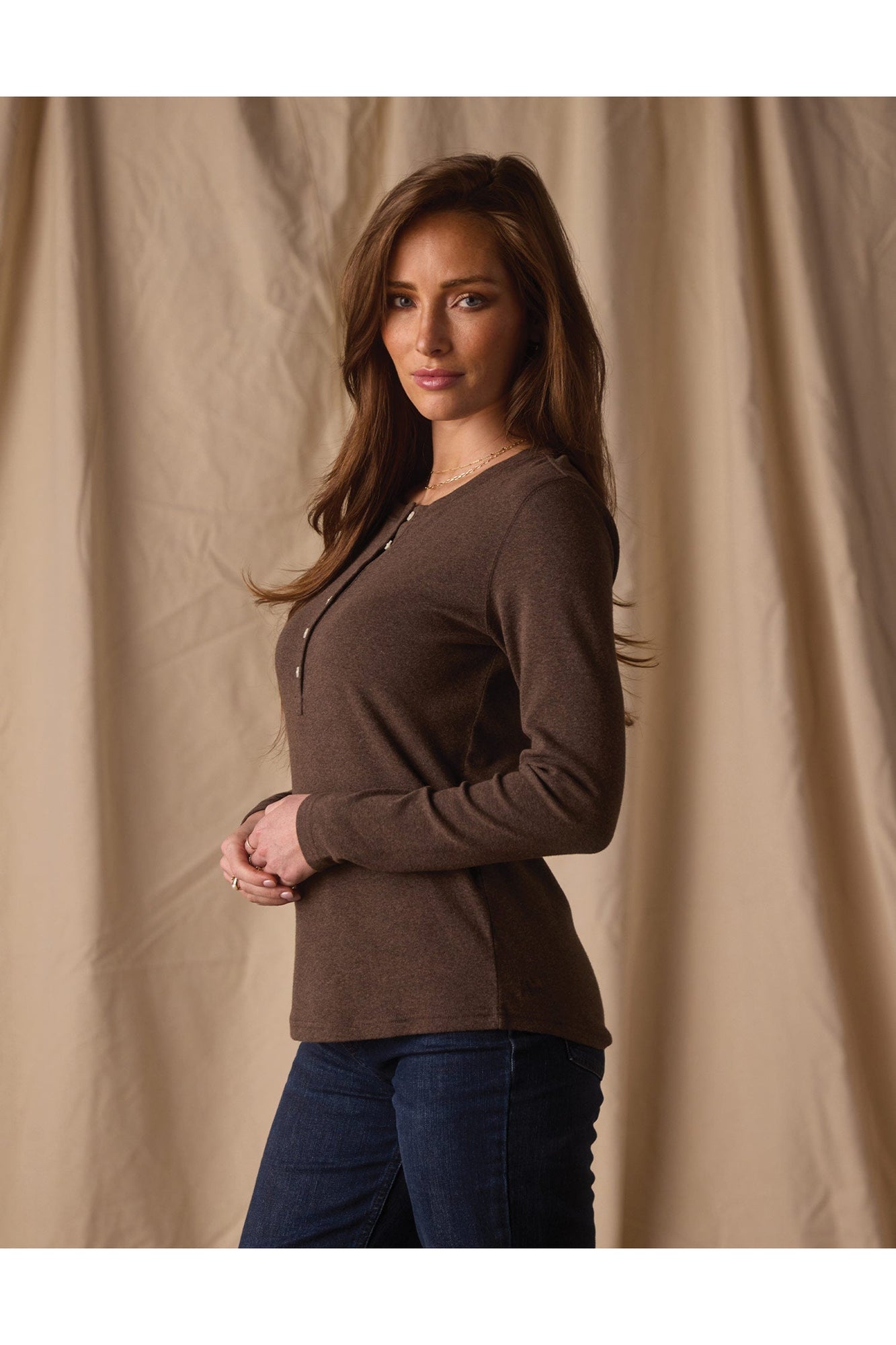 Women | Puremeso Henley | Java