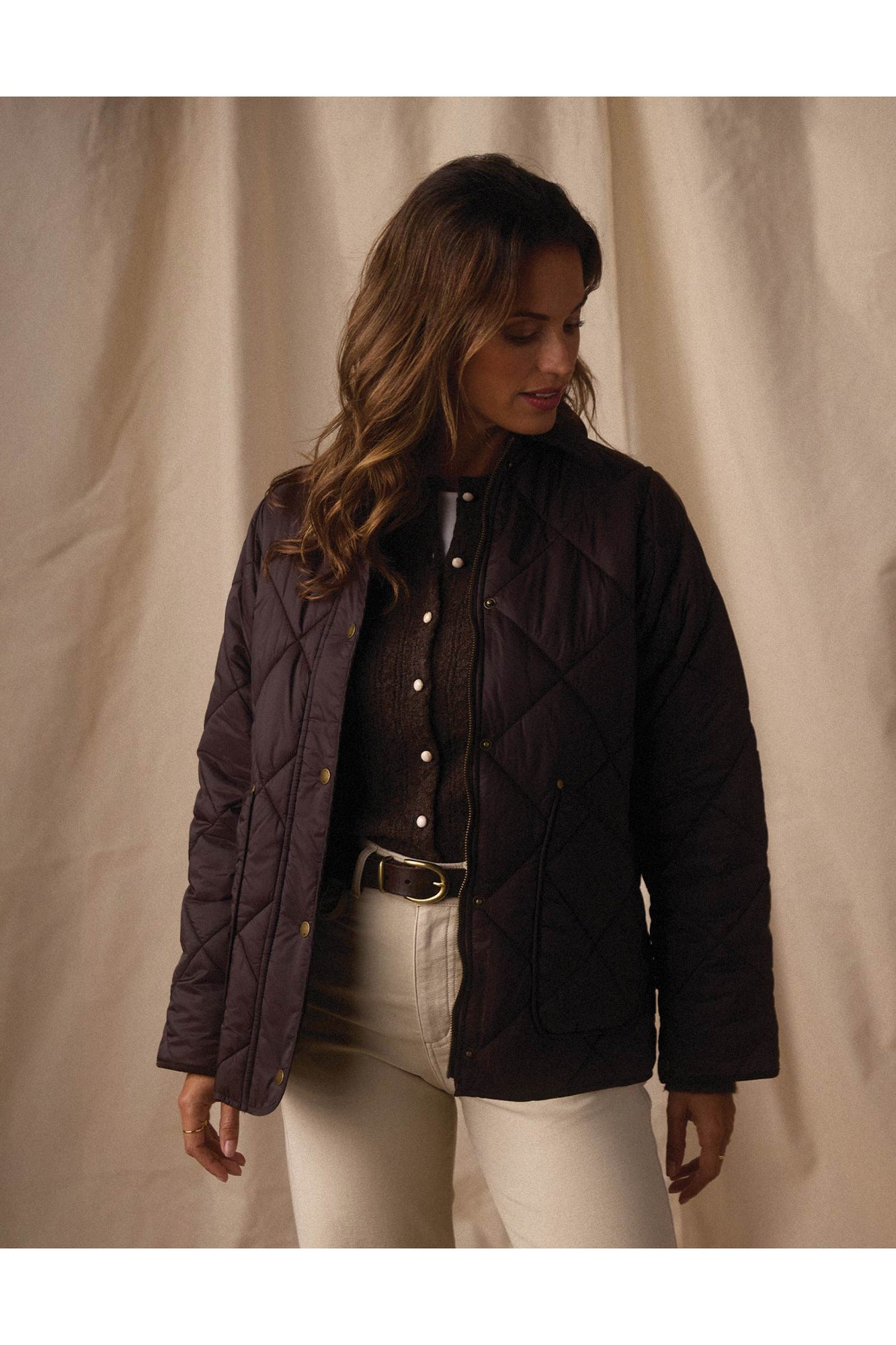 Women | Quilted Liner Jacket | Chestnut