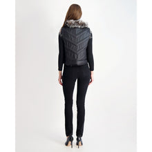 Women | Reversible Chevron Fox Vest | Silver/Black