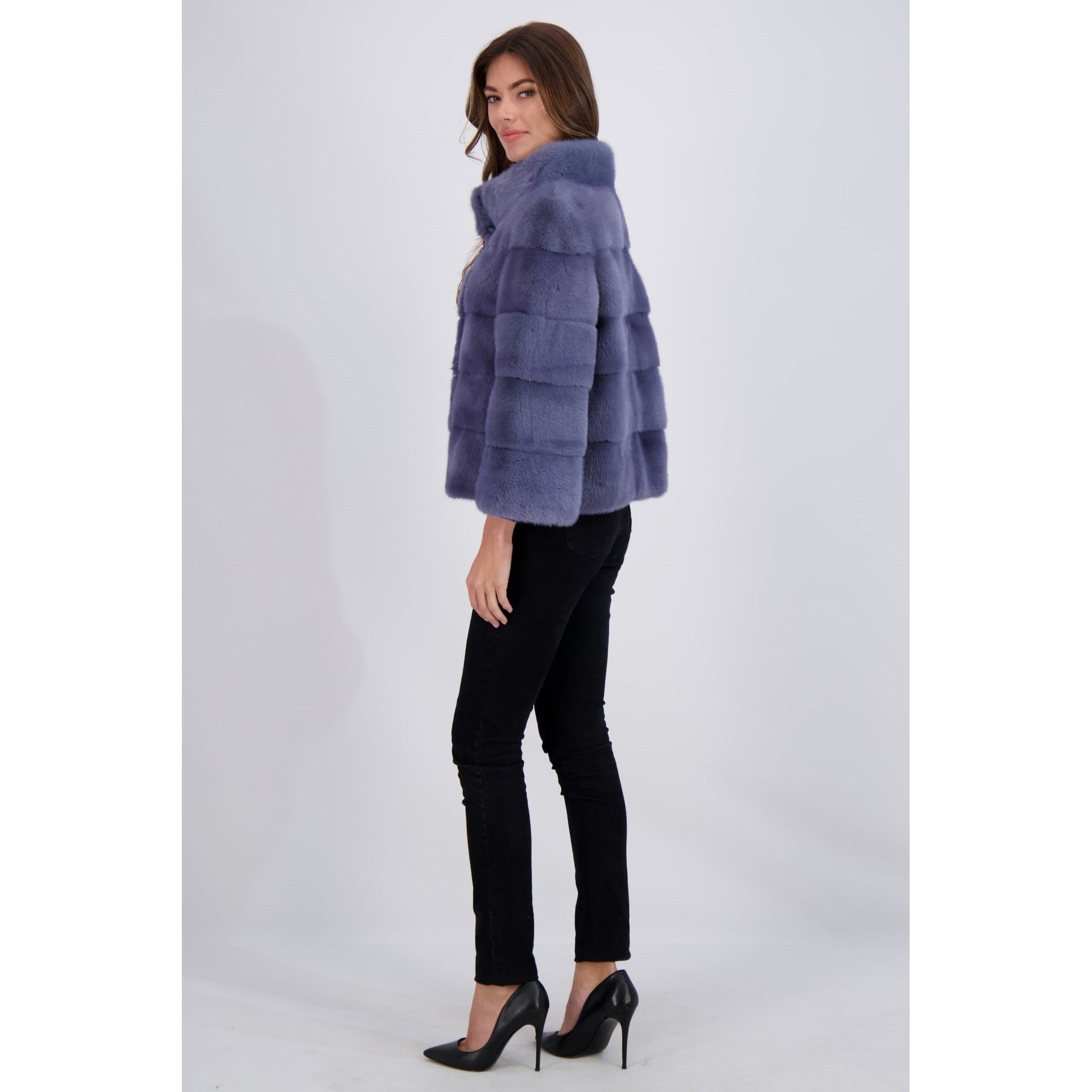 Women | Reversible Mink Jacket | Lapis