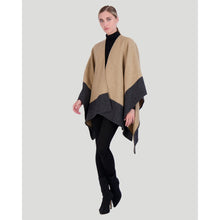 Women | Reversible Select Wool Cape | Camel/Gray