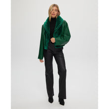 Women | Reversible Shearling Lamb Jacket | Green