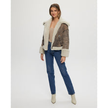 Women | Select Shearling Lamb Jacket | Brown/Cream