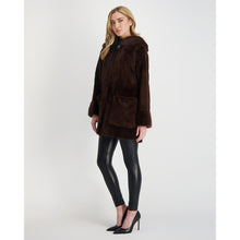 Women | Sheared Mink Parka | Chocolate