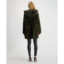 Women | Sheared Mink Parka | Olive Green