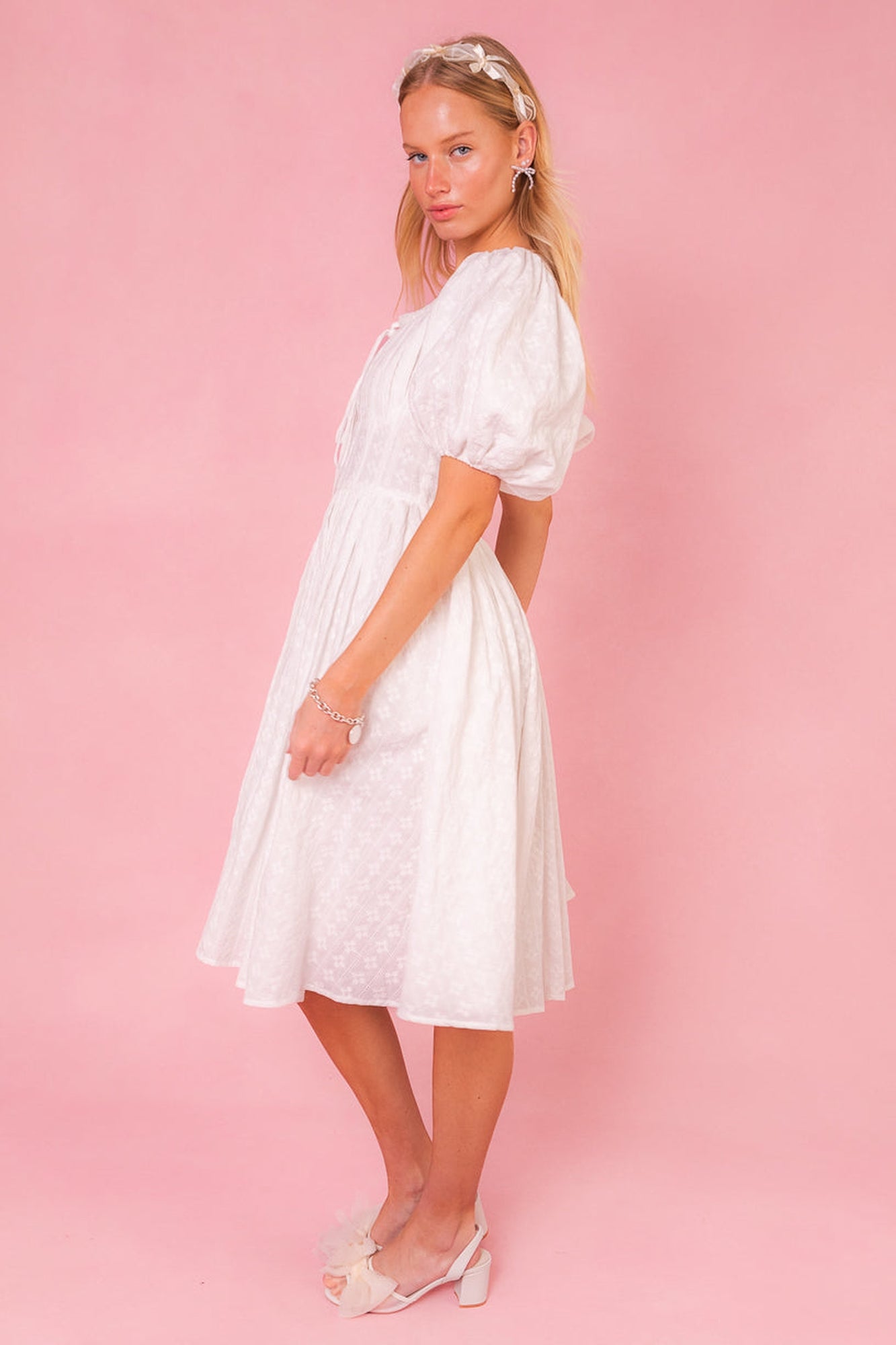 Women | Thea Eyelet Dress | White