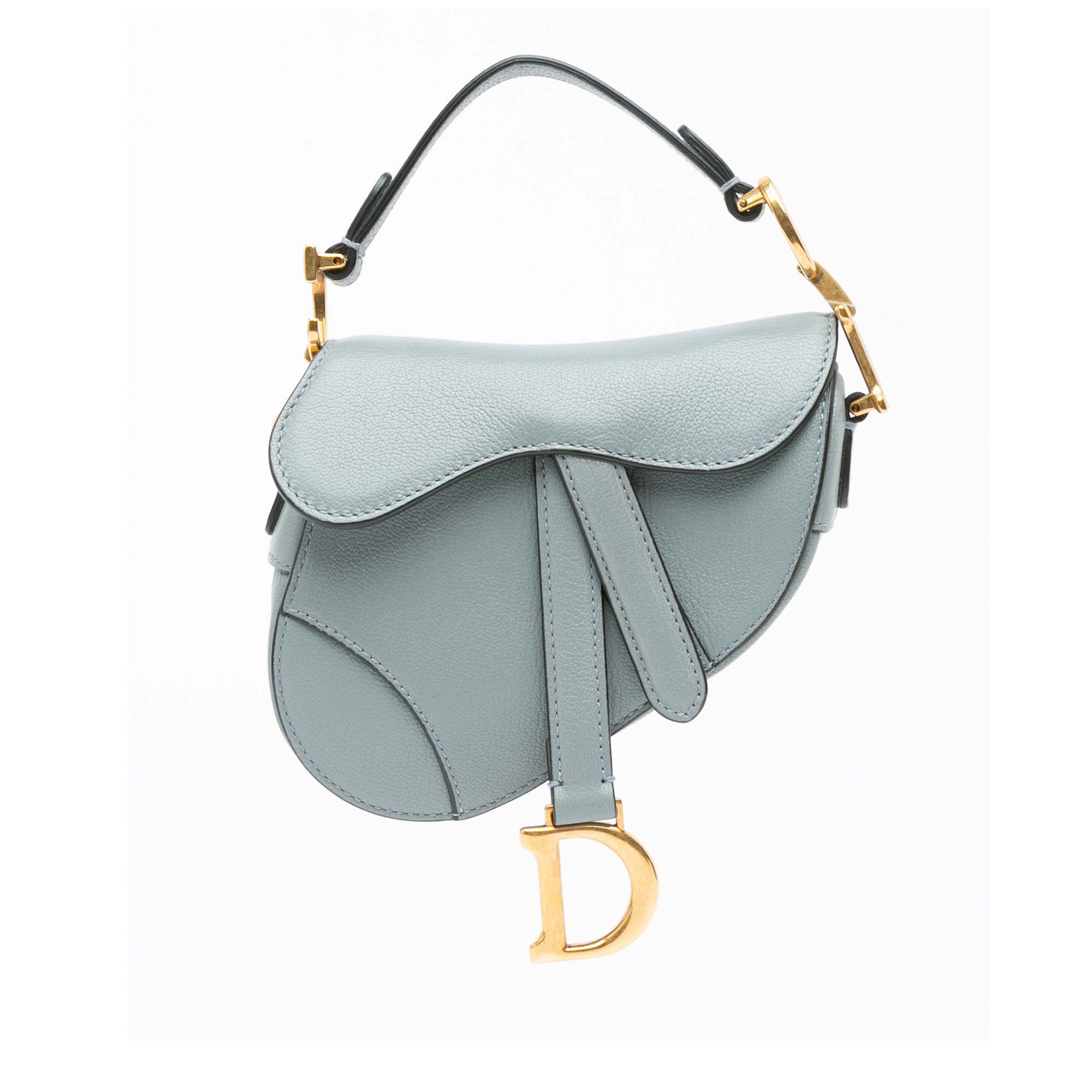 Dior | Pre-Owned Micro Leather Saddle | Blue