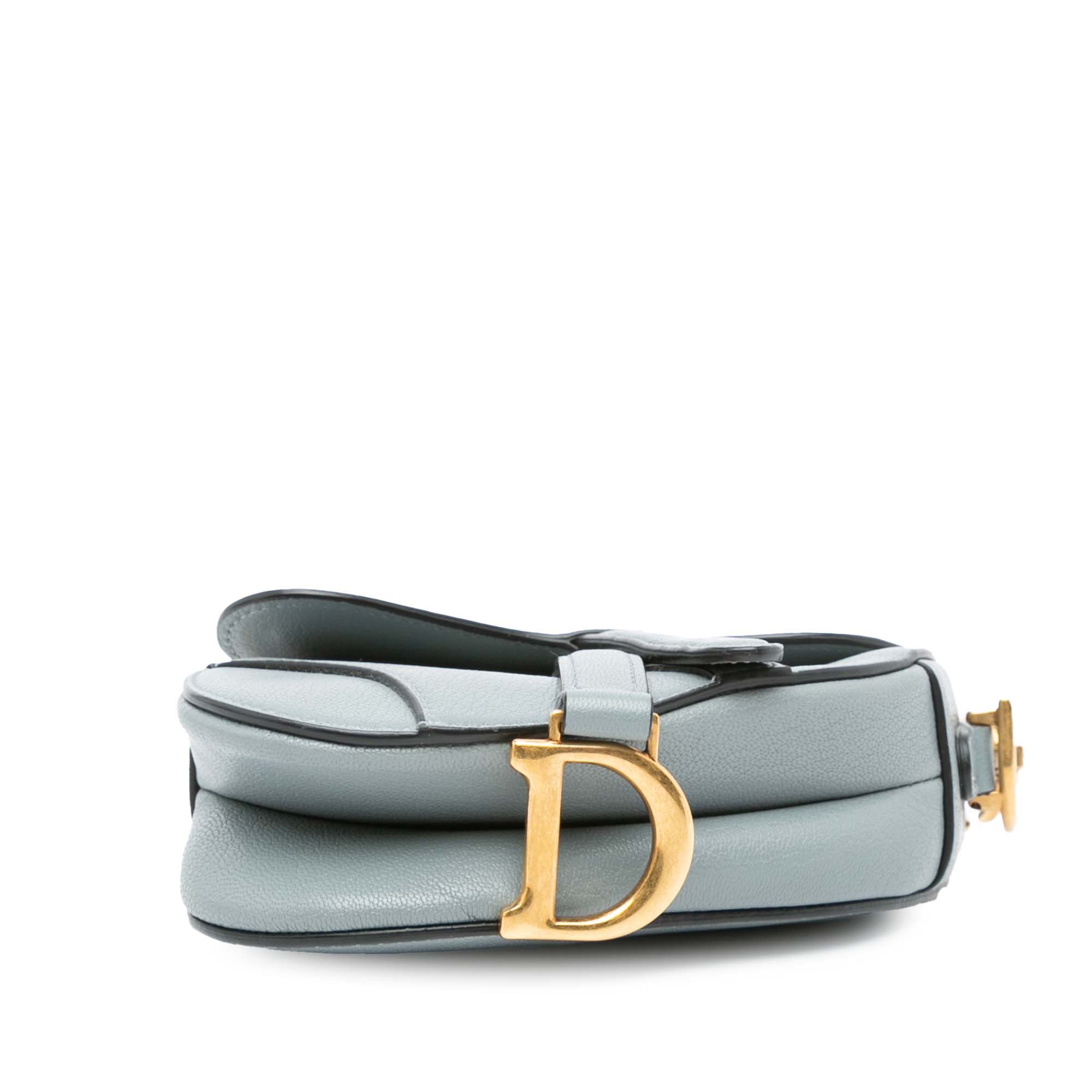 Dior | Pre-Owned Micro Leather Saddle | Blue
