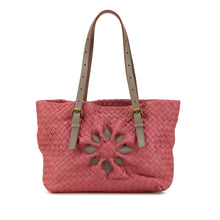 Bottega Veneta | Pre-Owned Intrecciato Marquise Flower Tote | Pink