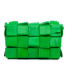 Bottega Veneta | Pre-Owned Nappa Intrecciato Fringed Cassette Crossbody | Green