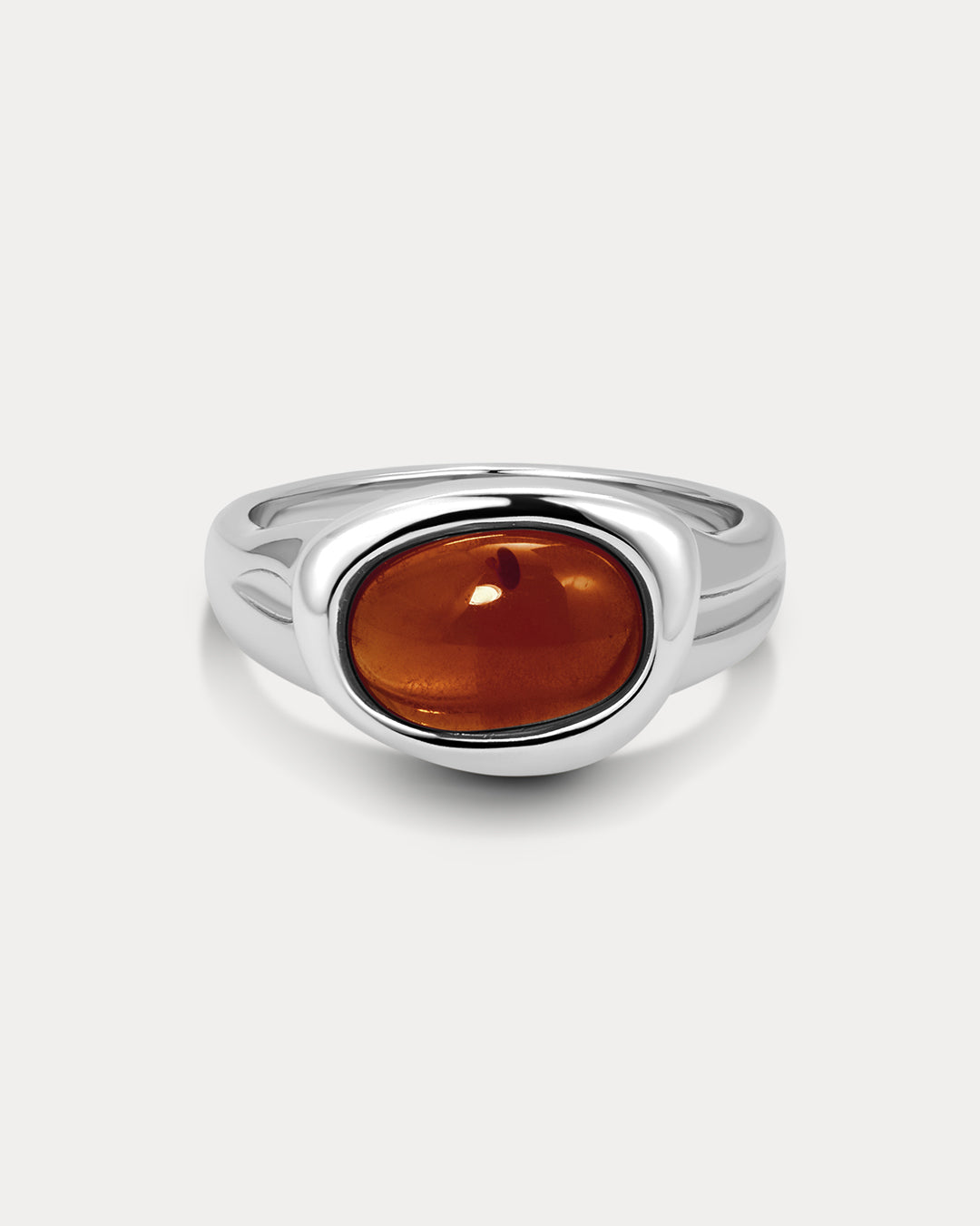 The Amber Honey Resin Ring | Silver | Amber Honey