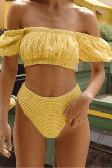 Paula Bikini Bottom | Yellow Crochet