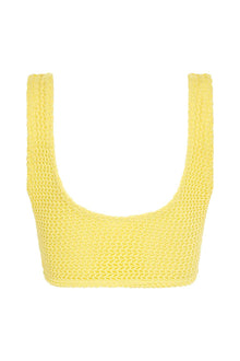Kim Variation Bikini Top | Yellow Crochet